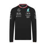 T-shirt pilote à manches longues homme, noir, Team Mercedes AMG F1 2024