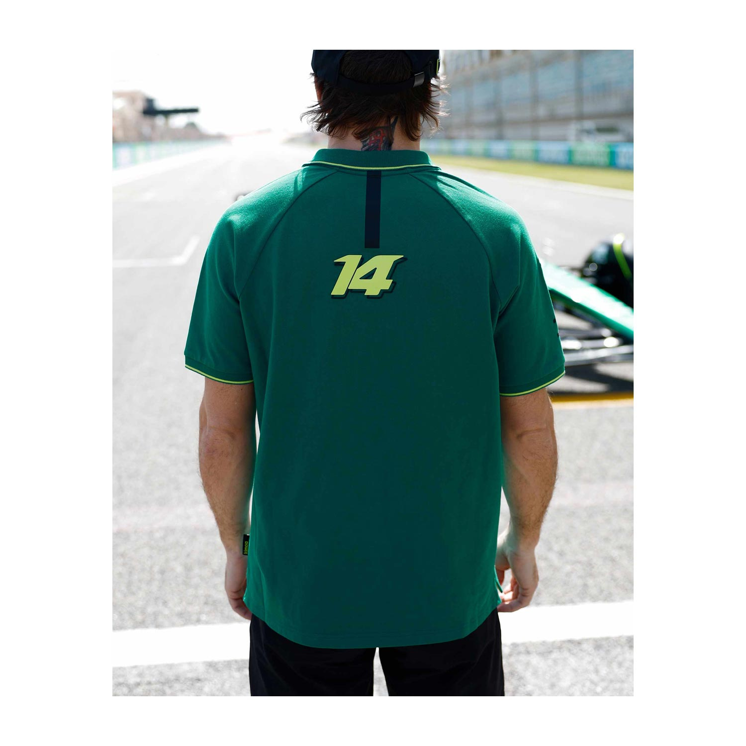 Polo homme Alonso Kimoa Aston Martin F1 2023 vert Vêtements \ Polos