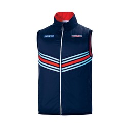 Doudunne sans manches Stripe Sparco Martini Racing bleu marine