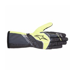 Gants de karting Alpinestars TECH-1 K RACE V2 CORPORATE gris-jaune