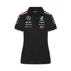 Polo femme Team Noir Mercedes AMG F1 2024