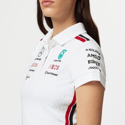 Polo femme Team blanc Mercedes AMG F1 