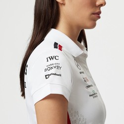 Polo femme Team blanc Mercedes AMG F1 