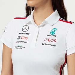 Polo femme Team blanc Mercedes AMG F1 