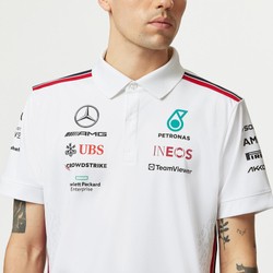 Polo homme Team blanc Mercedes AMG F1 