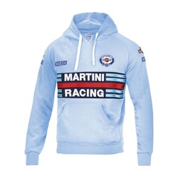 Sweat à capuche Sparco Martini Racing bleu ciel