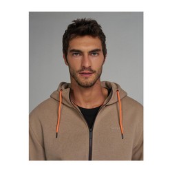 Sweat capuche Dakar DKR ZIP H24 beige