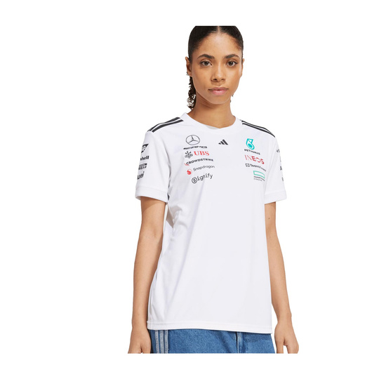 T-shirt femme Team Mercedes AMG F1 2025 blanc