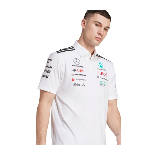 Polo homme Team Mercedes AMG F1 2025 blanc