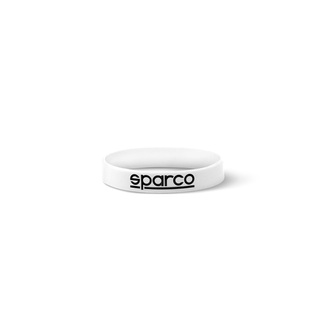 Bracelet silicone Sparco LOGO blanc