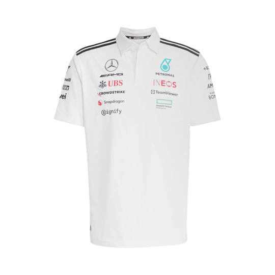 Polo homme Team Mercedes AMG F1 2025 blanc