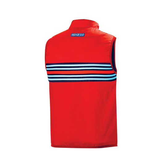 Doudunne sans manches Stripe Sparco Martini Racing rouge