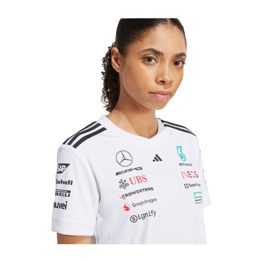 T-shirt femme Team Mercedes AMG F1 2025 blanc