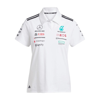 Polo femme Team Mercedes AMG F1 2025 blanc