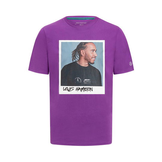 T-shirt homme Lewis Hamilton Portrait Purple Mercedes AMG F1 