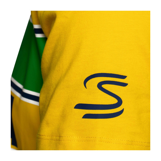 T-shirt homme Hashtag Ayrton Senna F1 2025 jaune