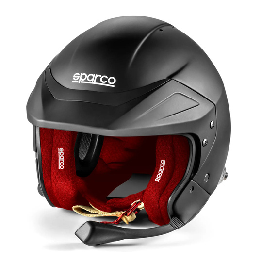 Casque FIA Jet Sparco Flux RJ-i noir/rouge