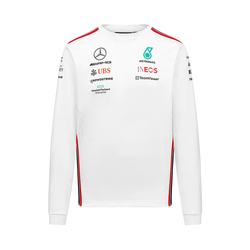 T-shirt Longsleeve homme blanc Team Mercedes AMG F1 