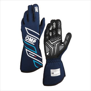 Gants de rallye  OMP ONE-S MY25 bleu marins (approbation FIA)