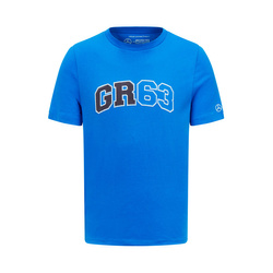 T-shirt homme George Russell Logo Blue Mercedes AMG F1 