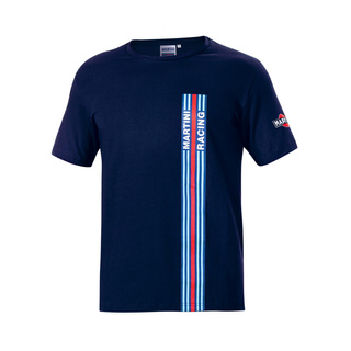 T-shirt homme Sparco Martini Racing Stripes bleu marine
