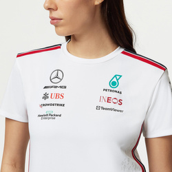 T-shirt femme Team blanc Mercedes AMG F1 