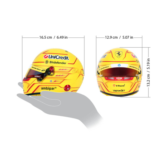 Miniature 1:2 Casque Lewis Hamilton Scuderia Ferrari 2025