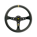 Volant OMP CORSICA BLACK-YELLOW cuir