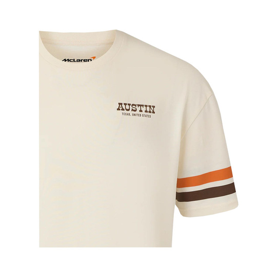 T-shirt homme Austin GP McLaren F1 2025 beige