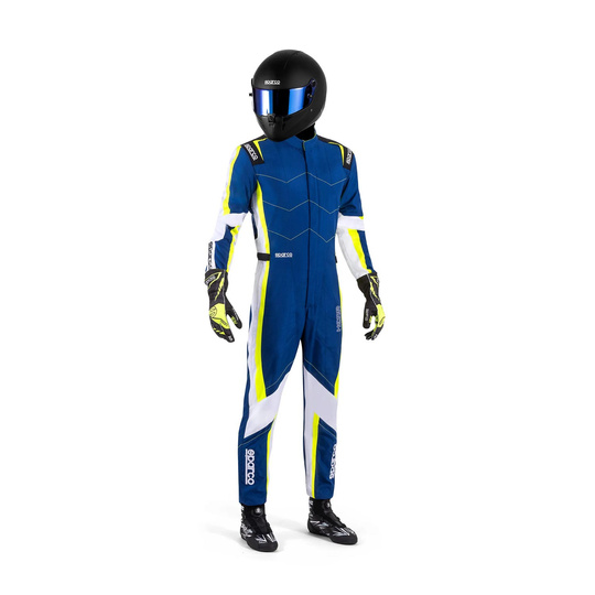 Ensemble de karting  Sparco KERB bleu/jaune (FIA)