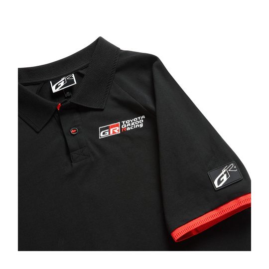 Polo homme GR Logo Toyota Gazoo Racing noir