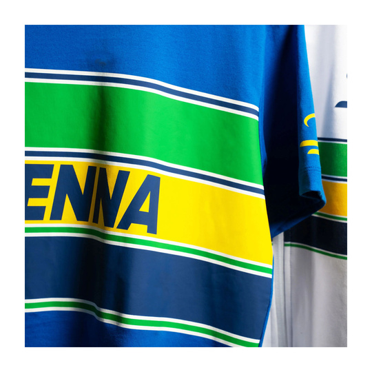 T-shirt homme Hashtag Ayrton Senna F1 2025 bleu