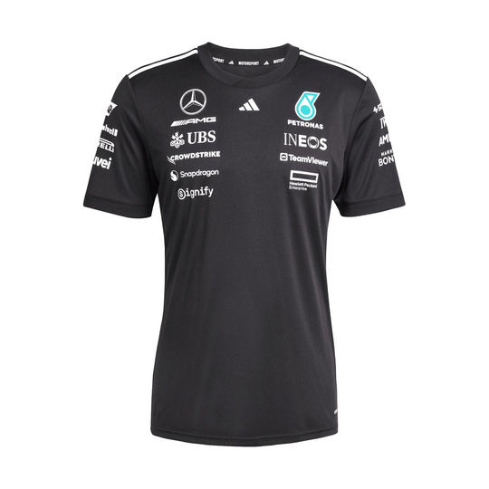 T-shirt femme Team Mercedes AMG F1 2025 noir