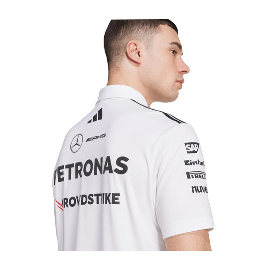 Polo homme Team Mercedes AMG F1 2025 blanc