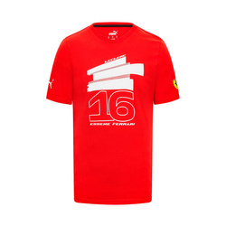 T-shirt homme Leclerc Driver Red Ferrari F1 