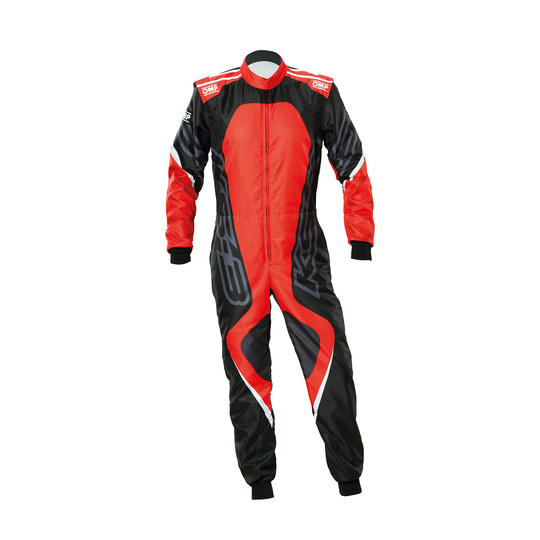 Combinaison karting FIA OMP KS-3X Art 8877-2022 noir-rouge