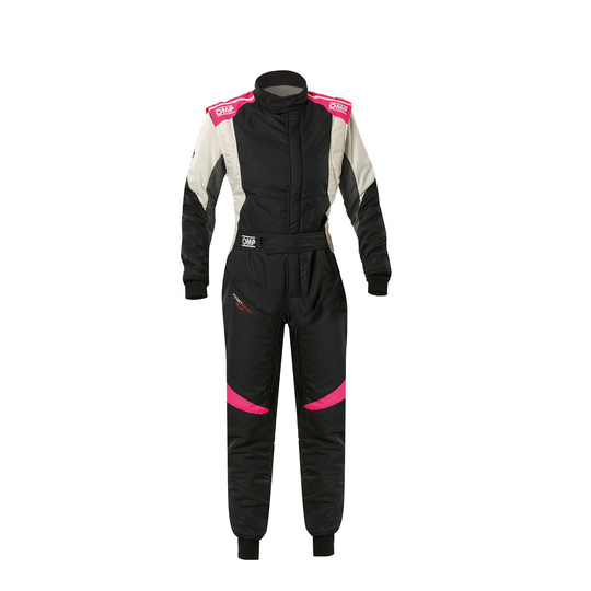 Combinaison FIA OMP FIRST EVO ELLE MY25 noir-rose