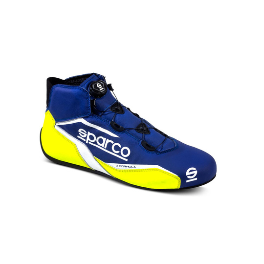 Chaussures de karting Sparco K-FORMULA MY22 bleu-jaune