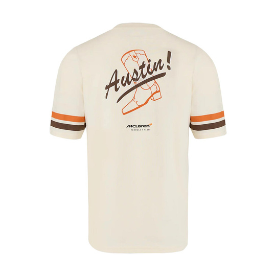 T-shirt homme Austin GP McLaren F1 2025 beige