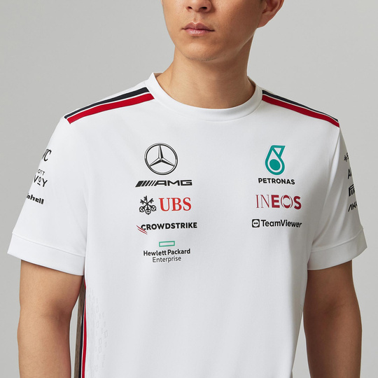 T-shirt homme Team blanc Mercedes AMG F1 