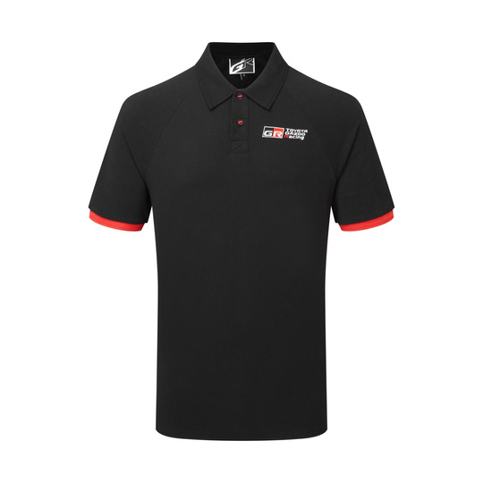 Polo homme GR Logo Toyota Gazoo Racing noir