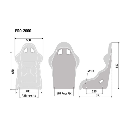 Fauteuil de sport Sparco PRO 2000 MARTINI bleu marine (FIA)