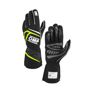 OMP Gants FIA FIRST MY25 noir-jaune