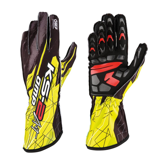 Gants de karting OMP KS-2 ART jaunes