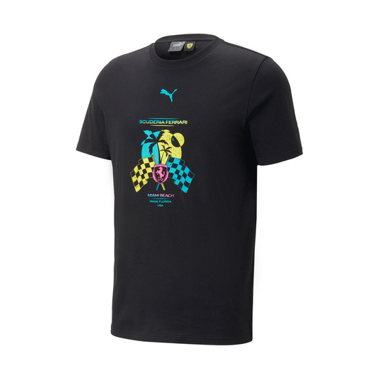 T-shirt homme Miami GP Ferrari F1 noir