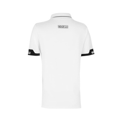 Polo femme Sparco ZIP blanc