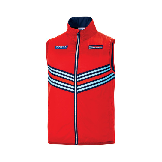 Doudunne sans manches Stripe Sparco Martini Racing rouge