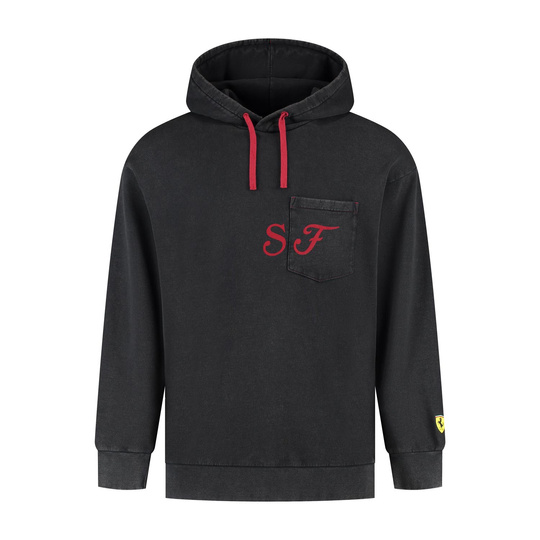 Sweat à capuche Graphic noir Ferrari F1 2025