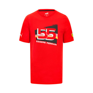 T-shirt homme Sainz Driver Red Ferrari F1 