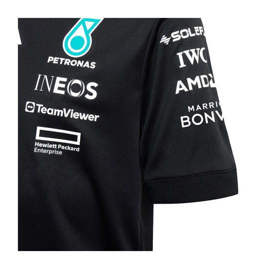 T-shirt enfant Team Mercedes AMG F1 2025 noir